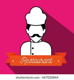 chef uniform restaurant icon vector illustration graphic
