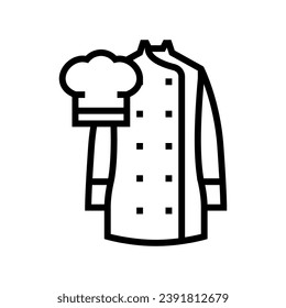 chef uniform restaurant line icon vector. chef uniform restaurant sign. isolated contour symbol black illustration