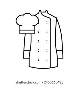 chef uniform restaurant line icon vector. chef uniform restaurant sign. isolated contour symbol black illustration
