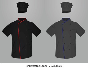 Chef uniform. shirt and hat. vector illustration