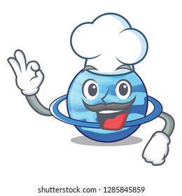 Chef uranius planet is isolated on mascot