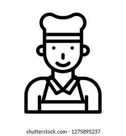 Chef vector, Barbecue related line design editable stroke icon