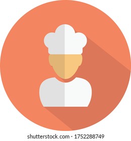 chef vector flat color icon 