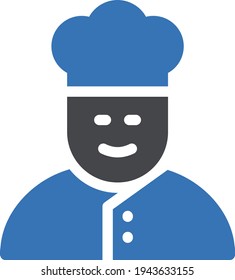 chef vector glyph colour icon