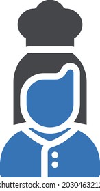 icono de color de glifo vectorial de chef