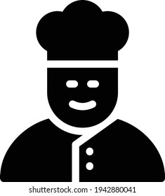 chef vector glyph flat icon