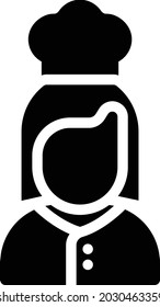 chef vector glyph flat icon