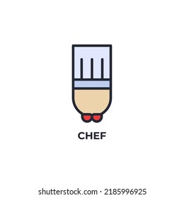 chef vector icon. Colorful flat design vector illustration. Vector graphics