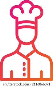 Ilustración de diseño de iconos vectores Chef