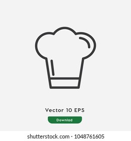 Chef vector icon. Chef hat symbol. Best modern flat pictogram illustration for web and mobile apps design.