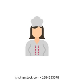 chef vector icon illustration. character design. job icon. isolated on white background