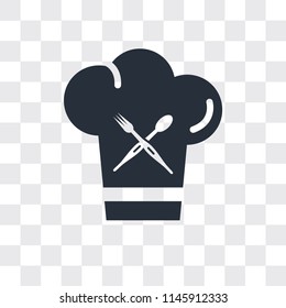 Chef vector icon isolated on transparent background, Chef logo concept