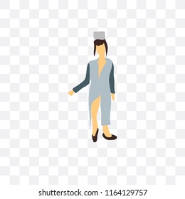 Chef vector icon isolated on transparent background, Chef logo concept