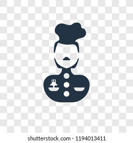 Chef vector icon isolated on transparent background, Chef transparency logo concept