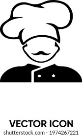 Chef vector icon. Modern, simple flat vector illustration for website or mobile app.Chef symbol, logo illustration. Pixel perfect vector graphics	