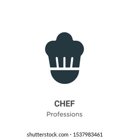Chef vector icon on white background. Flat vector chef icon symbol sign from modern professions collection for mobile concept and web apps design.