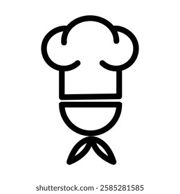 chef vector icon restaurant serving professional and white background