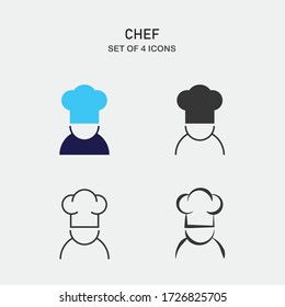 servicio de restauración de iconos vectoriales de chef