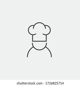 Chef Vector Icon Restuarant Serving