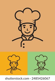 chef vector icon restuarant serving