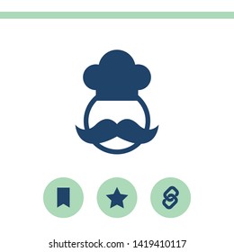 Chef vector icon. Simple flat icon on white background.