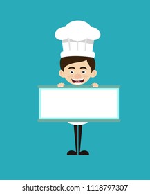 Chef Vector Illustration Design -  blank banner