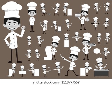 Chef Vector Illustration Design -  large set