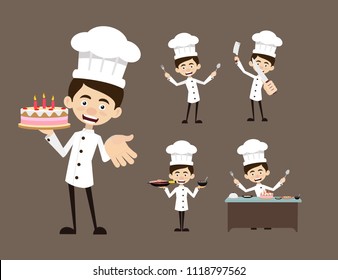 Chef Vector Illustration Design -  set