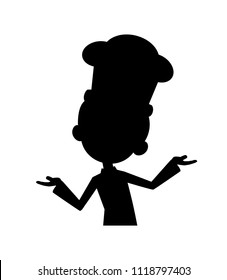 Chef Vector Illustration Design -  silhouette logo