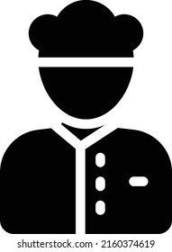 ilustración de chef Vector sobre un fondo transparente. Símbolos de calidad superior. Iconos vectoriales de glifos para diseño de conceptos y gráficos.
