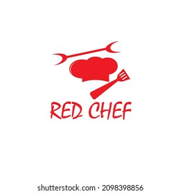 chef vector minimalist logo or flat restaurant logo