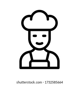 chef vector thin line icon 