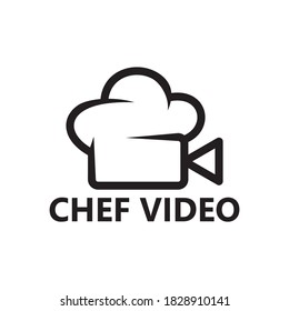 Diseñador vectorial de la plantilla de logotipo de vídeo del chef