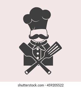 Chef web icon. Isolated illustration