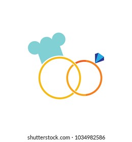 Chef Wedding Logo Icon Design