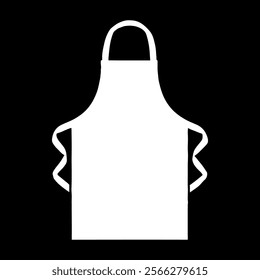 Chef white apron silhouette vector illustration design on white background.