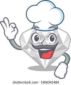 Chef white diamond mascot