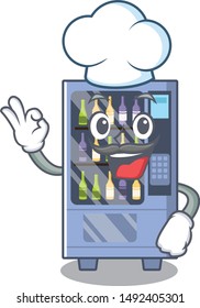 Chef wine vending machine on a mascot