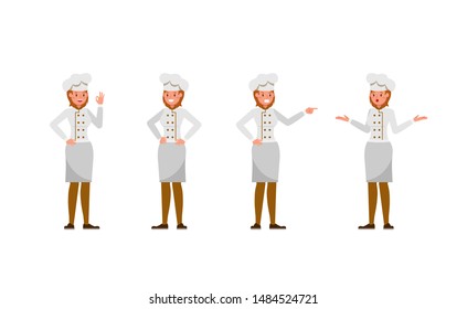 Chef woman character vector design.