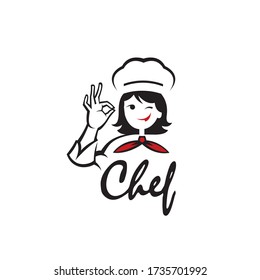 chef woman design isolated on white background