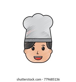 chef woman happy worker with hat