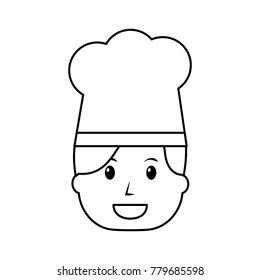 chef woman happy worker with hat