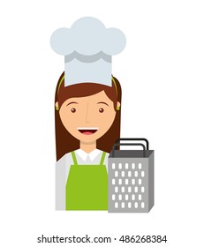 chef worker avatar character icon vector illustration design