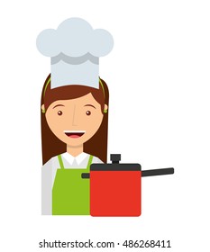 chef worker avatar character icon vector illustration design