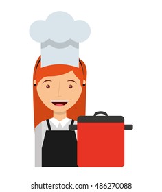 chef worker avatar character icon vector illustration design