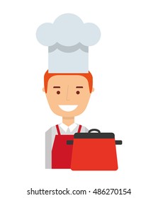 chef worker avatar character icon vector illustration design