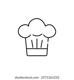 cheff hat icon on white background