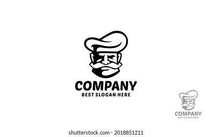 cheff logo design vector illustration