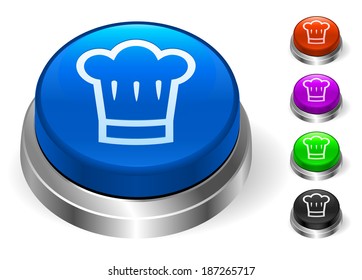 Chefhat Icons on Round Button Collection