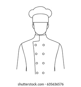 Chef.Professions single icon in outline style vector symbol stock illustration web.